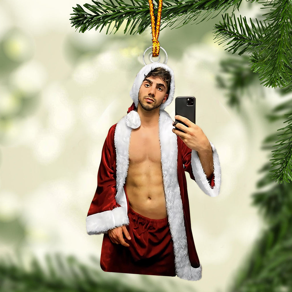 Ornement photo cadeau pour petite amie - Ornement personnalisé pour couple.