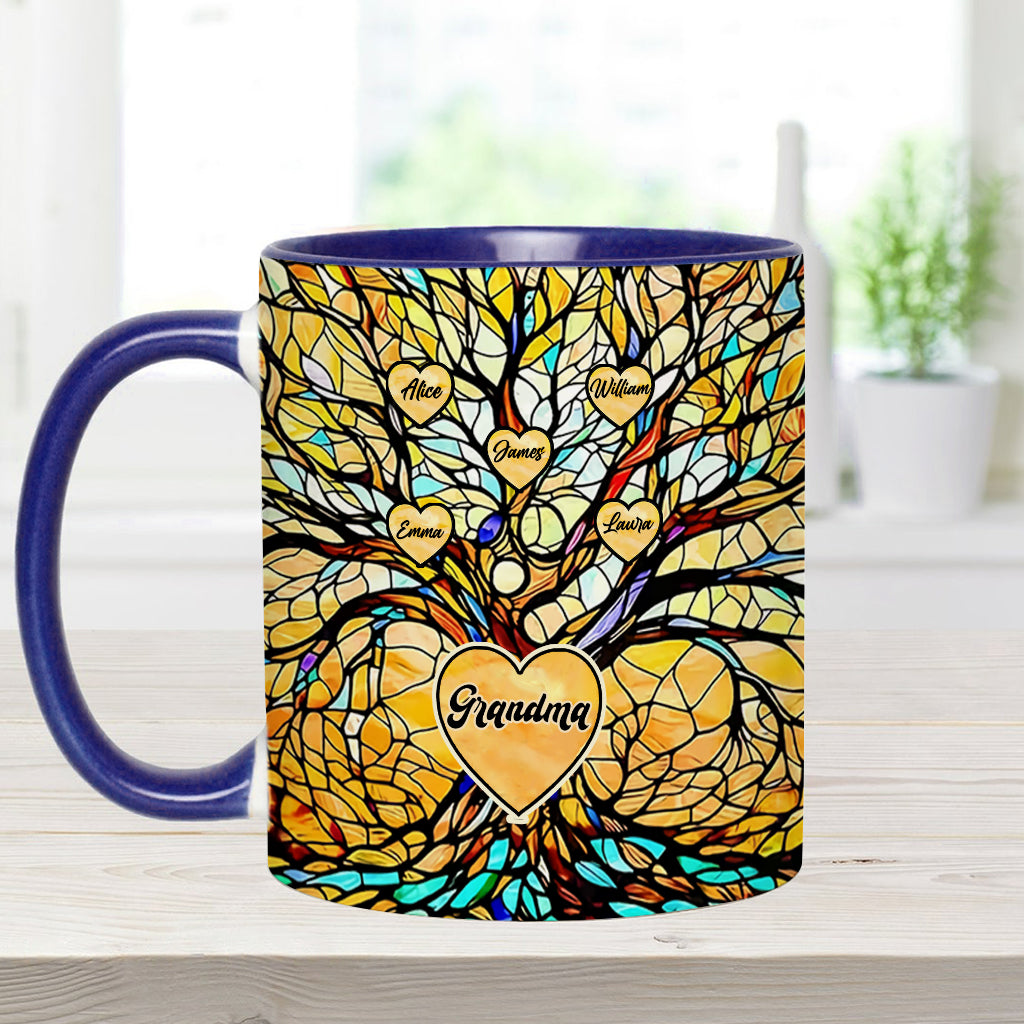 Our Family Tree - Personalized Grandma Accent Mug