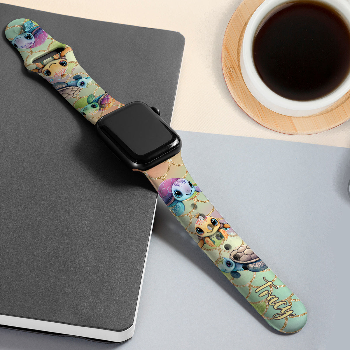 Cute Turtles - Personalized Turtle Apple Watch Band