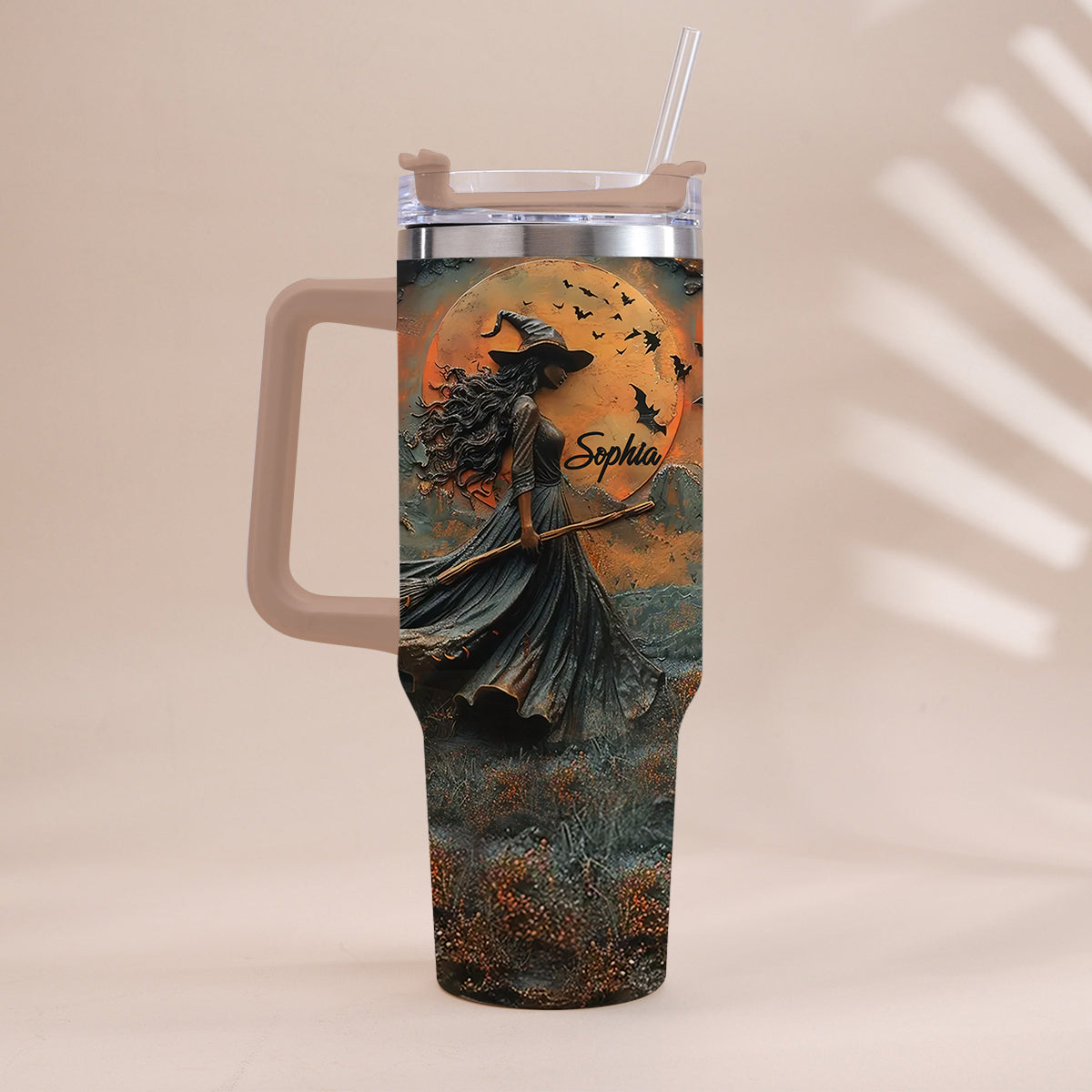 Beautiful Witch - Personalized Witch Tumbler With Handle