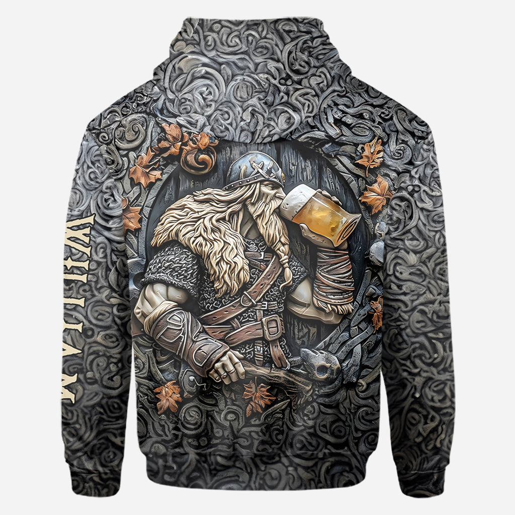 Légende du guerrier viking buveur - T-shirt viking personnalisé intégral