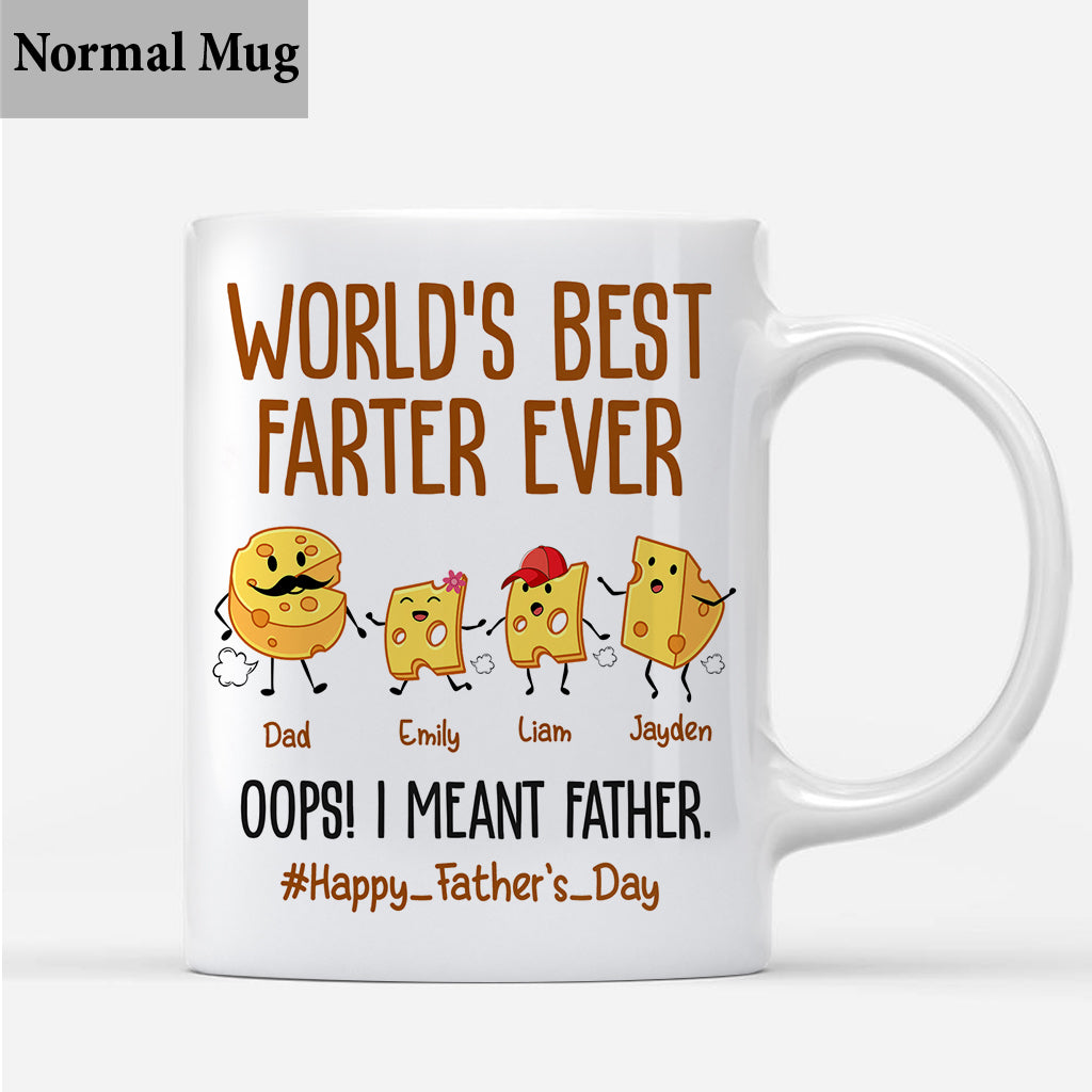 Mug humoristique « Meilleur péteur du monde » personnalisé pour papa