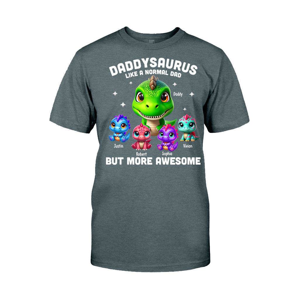 Daddysaurus Grandpasaurus 3D Dinosaurs - Personalized Father T-shirt And Hoodie