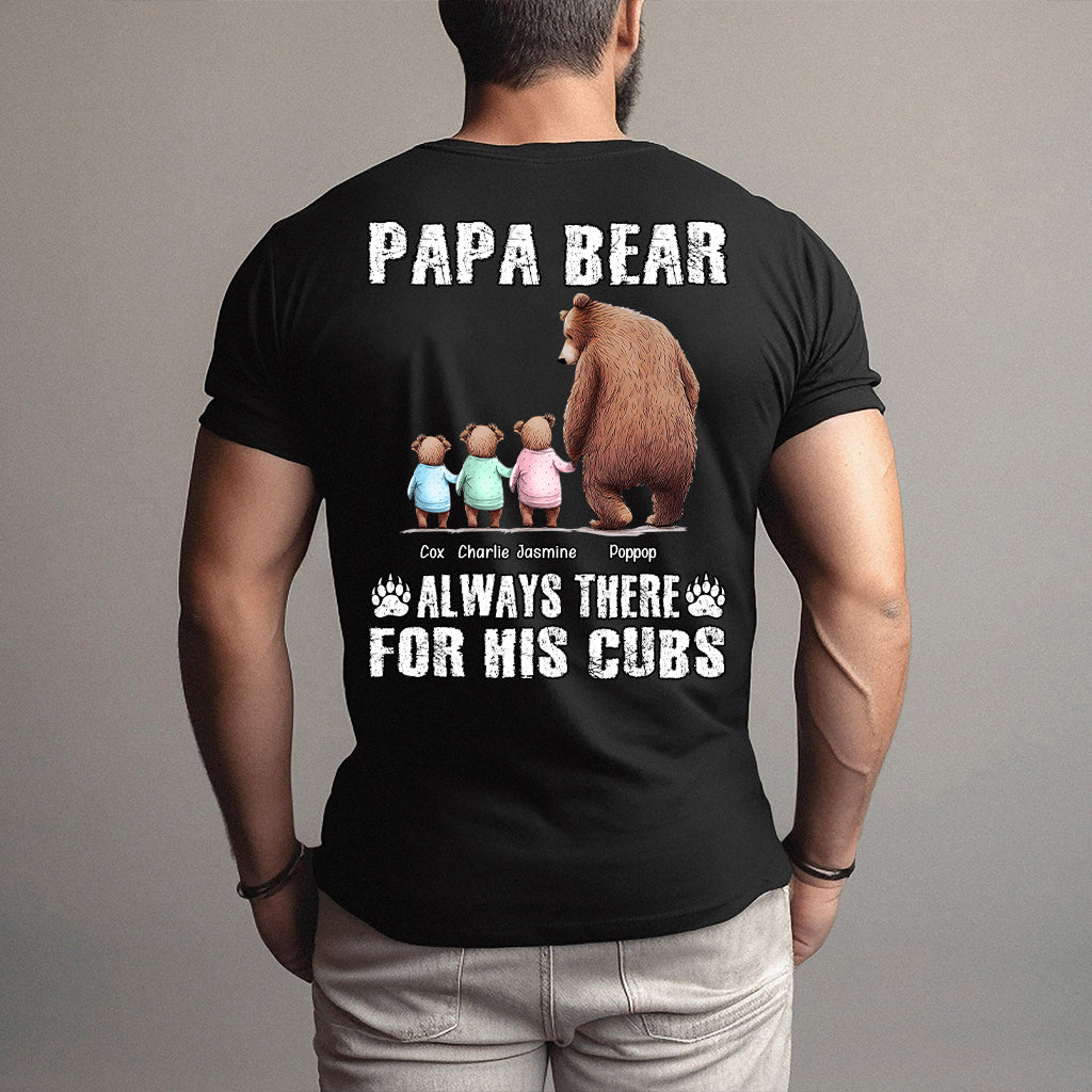 Papa Ours Toujours Présent pour Ses Petits - T-shirt et Sweat à capuche personnalisés pour papa