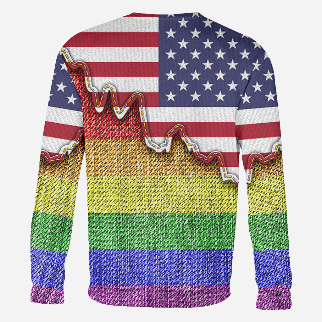 Je suis courageux, je suis meurtri. True Colors - T-shirt personnalisé de soutien LGBT.