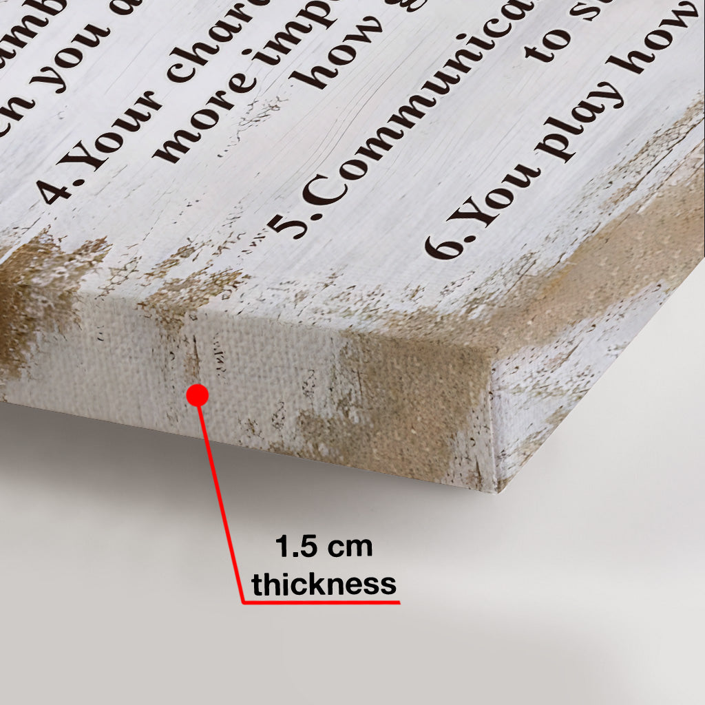 Leçons de vie du football - Toile et affiche personnalisées sur le thème du football