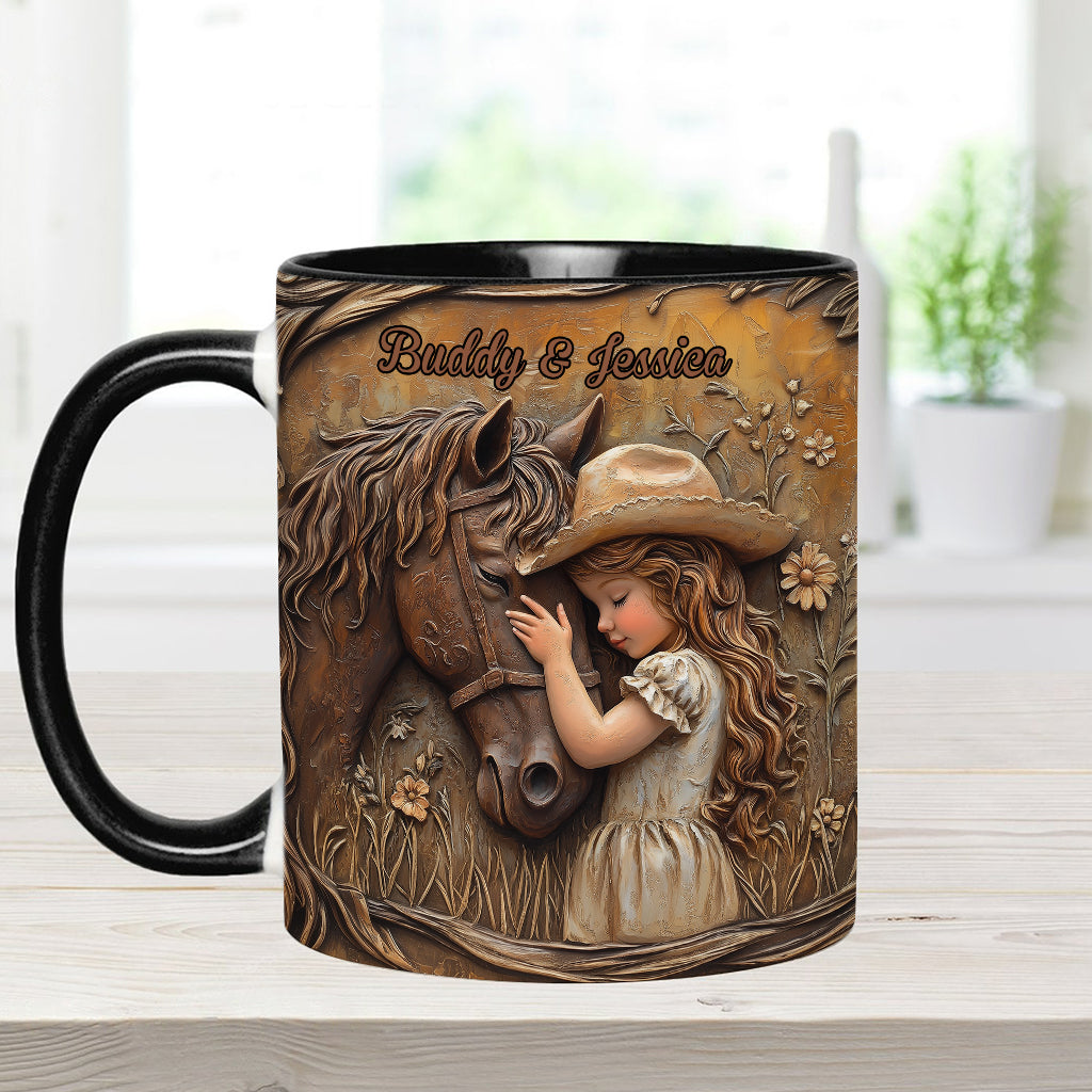 Mug personnalisé « Juste une fille qui aime les chevaux »