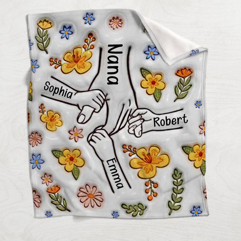 Tu tiens notre main - Couverture personnalisée pour maman