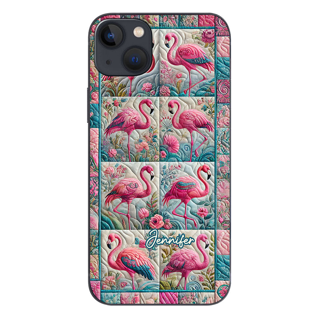 Coque de téléphone flamant rose vintage personnalisée