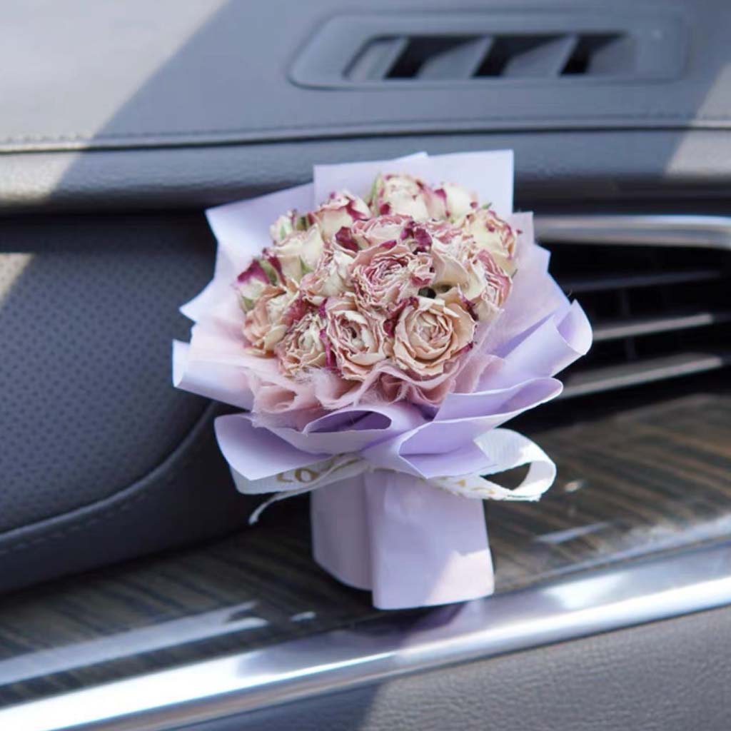 Mini Dried Flowers Bouquet - Personalized Dried Flower Car Air Freshener Vent Clip