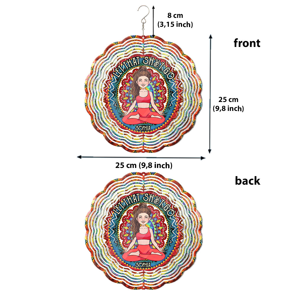 Lâchez prise - Girouette de yoga personnalisée