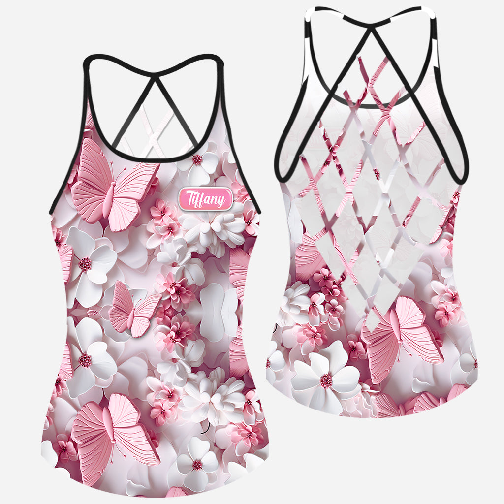 Magnifiques papillons - Débardeur personnalisé à motif papillons croisés