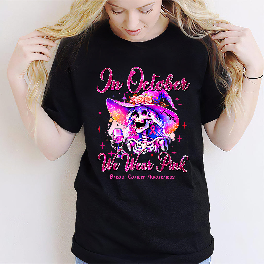 En octobre, on porte du rose - T-shirt et sweat à capuche personnalisés pour la sensibilisation au cancer du sein