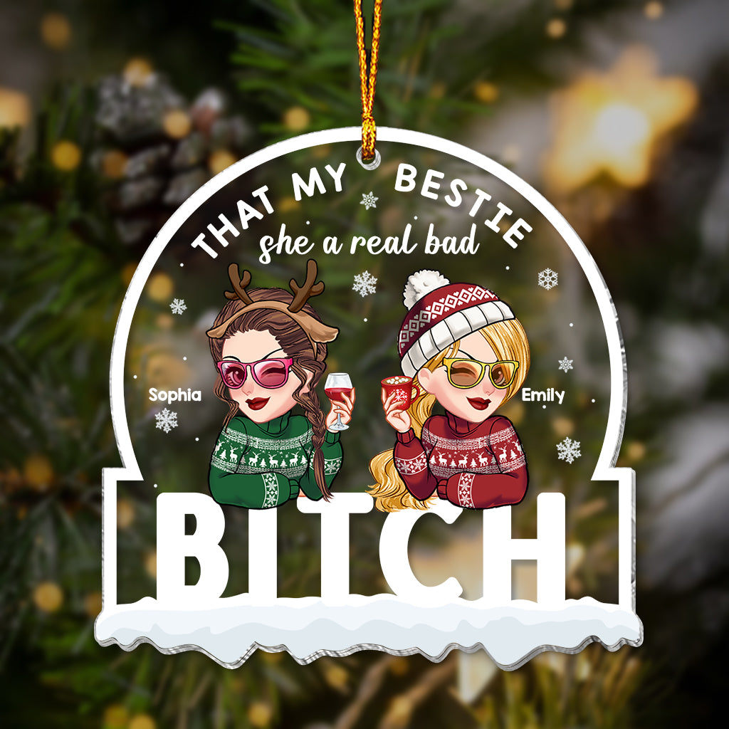 C'est ma meilleure amie - Ornement transparent personnalisé pour meilleure amie