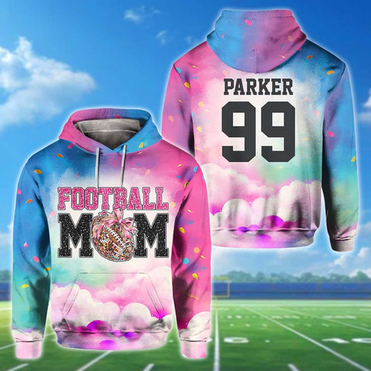 Football Mom - Personalized Football All Over Shirt