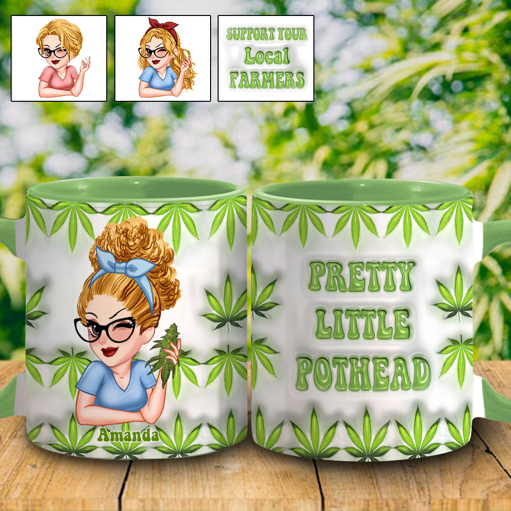 Mug personnalisé « Pretty Little Pothead » avec motif cannabis