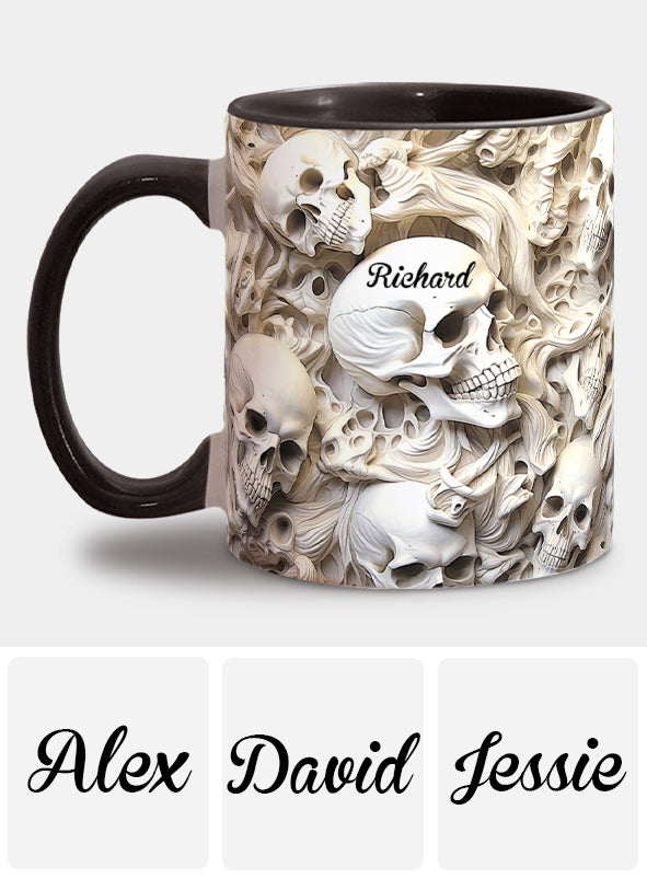 Mug personnalisé à motif crâne blanc