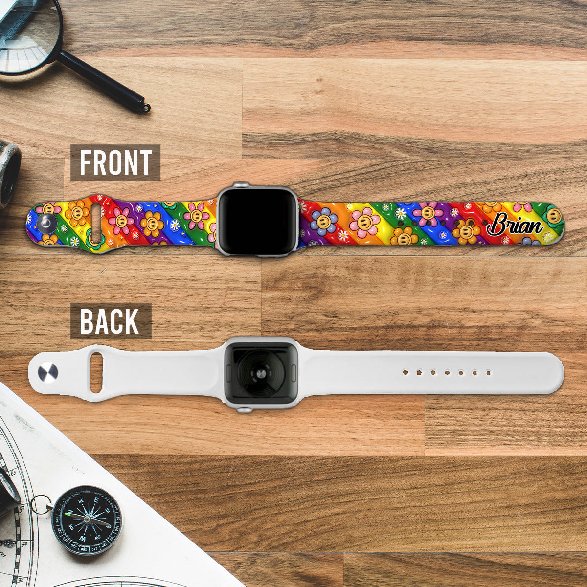 Bracelet Apple Watch personnalisé « Love Is Love Pride Rainbow » pour soutenir la communauté LGBT