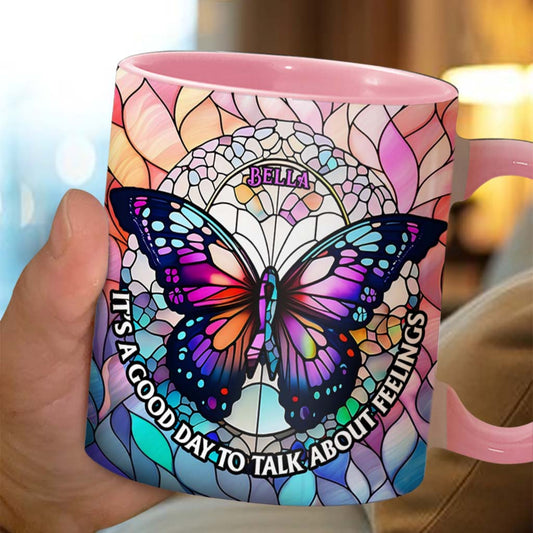 It's A Good Day To Talk About Feelings - Personalized Accent Mug