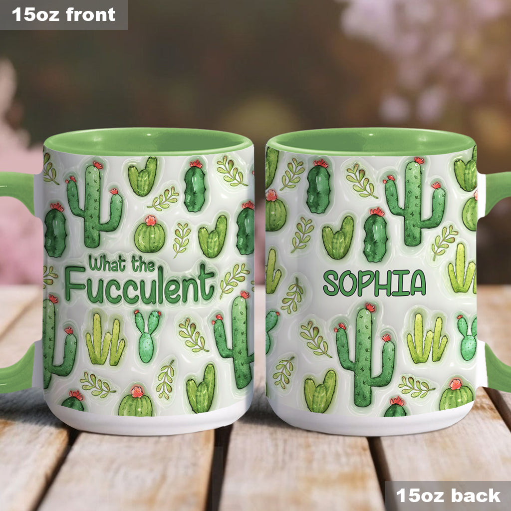 Plantes succulentes et succulentes - Mug personnalisé avec motif cactus