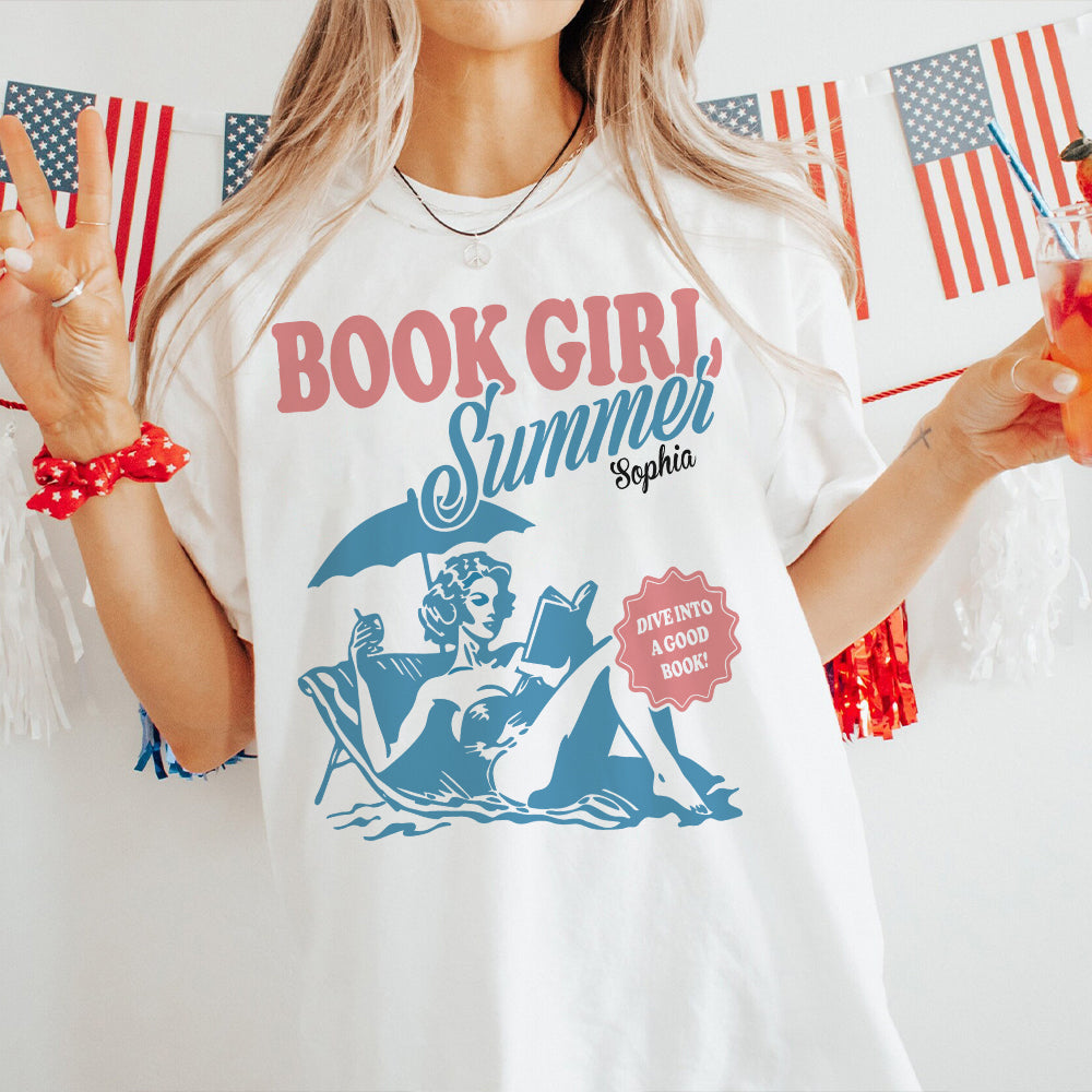 L'été des filles de livres - T-shirt et sweat à capuche personnalisés « Livre »