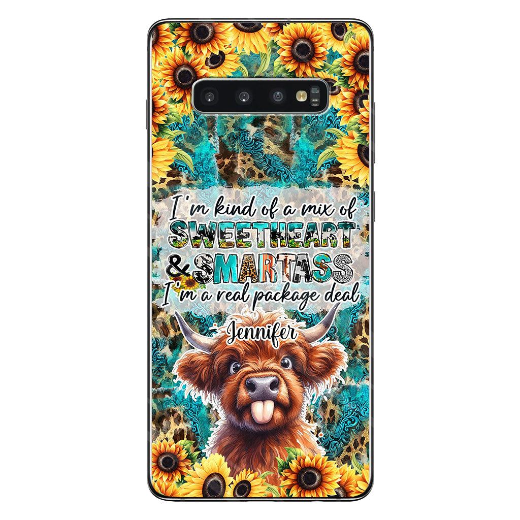 Sassy Highland Cow - Personalized Phone Case