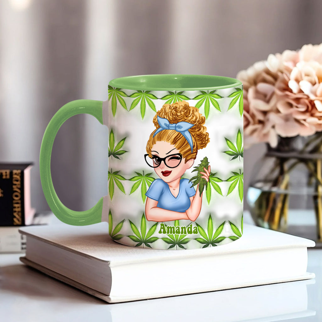 Mug personnalisé « Pretty Little Pothead » avec motif cannabis