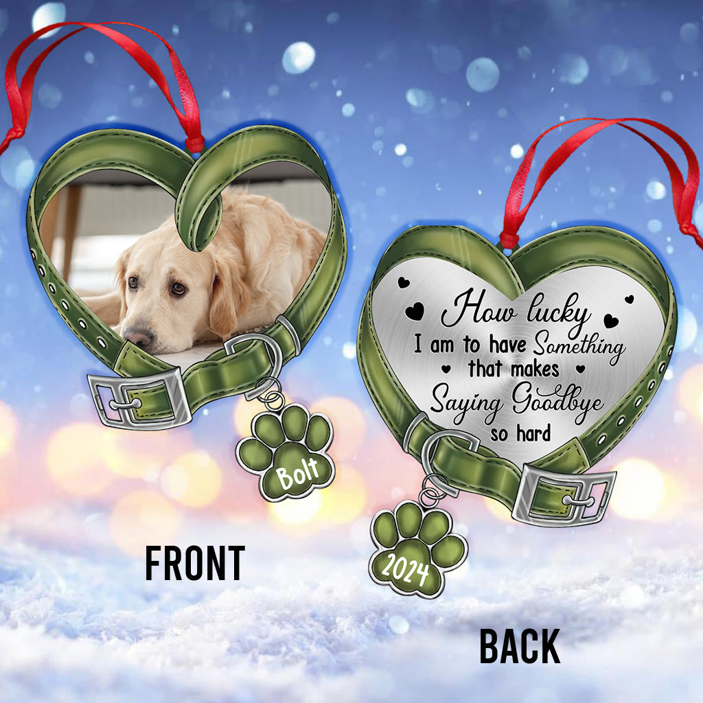 Saying Goodbye So Hard - Personalized Dog Ornament