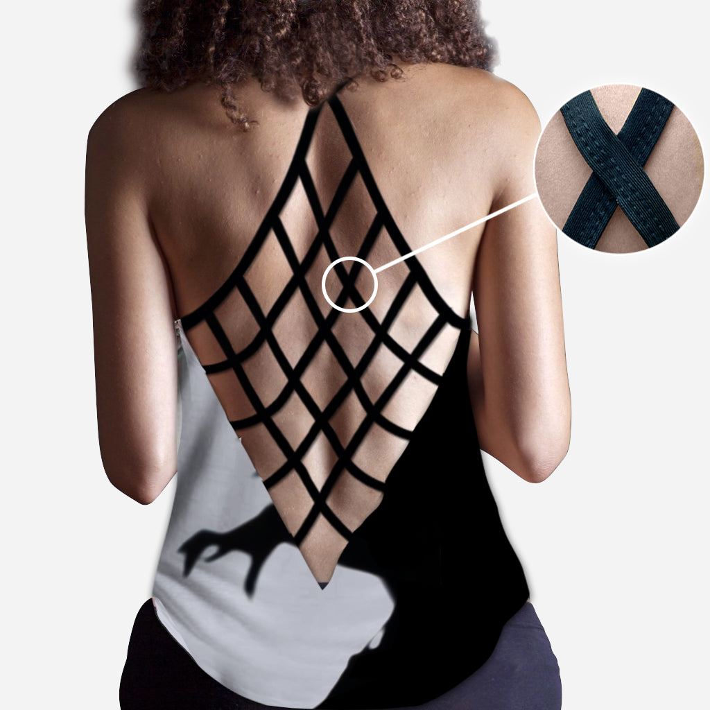 Halloween Witch Shadow - Personalized Witch Cross Tank Top