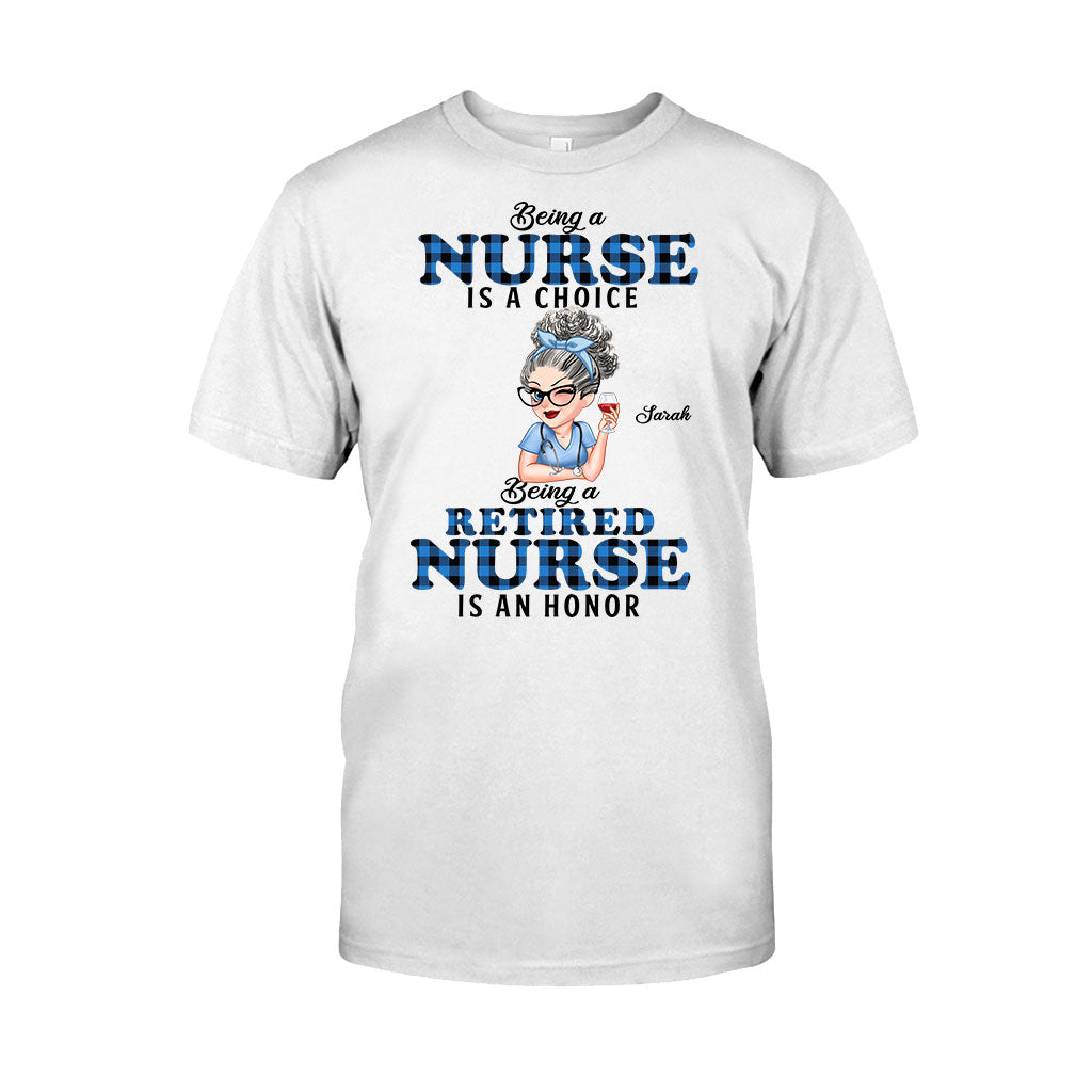 Être infirmière retraitée est un honneur - T-shirt et sweat à capuche personnalisés pour infirmières