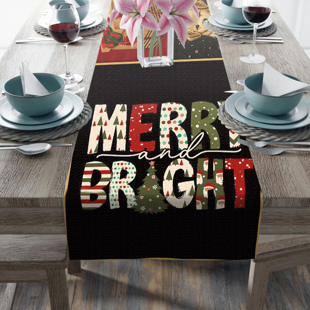Merry & Bright - Personalized Dog Table Runner