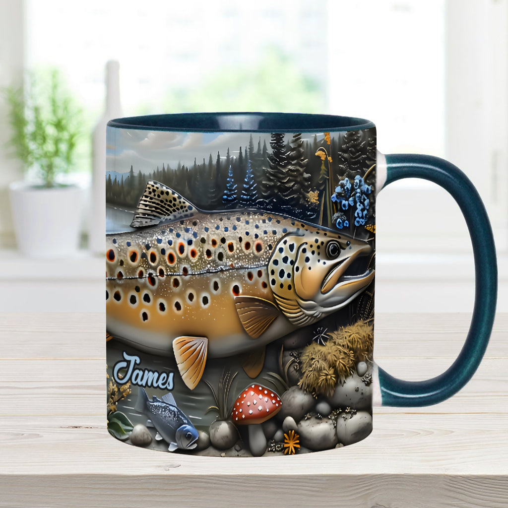 Love Fishing - Personalized Fishing Accent Mug