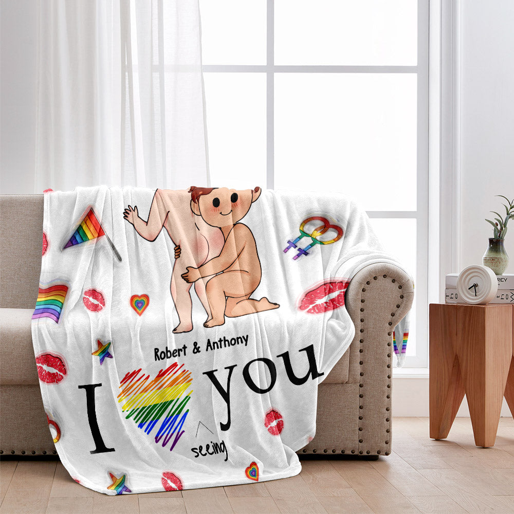 J'adore te voir coquin(e) - Couverture de soutien LGBT personnalisée