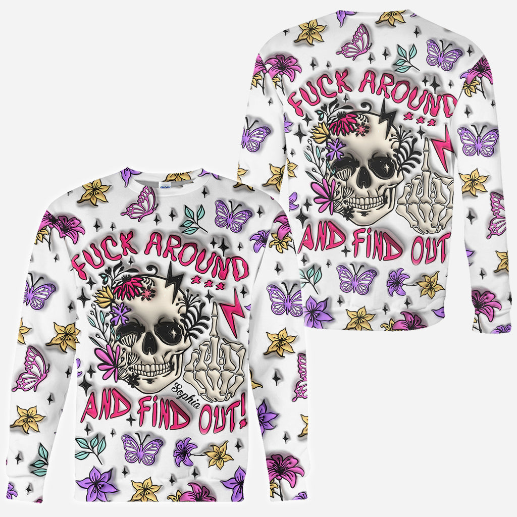 Fais des bêtises et découvre la vérité - T-shirt personnalisé avec tête de mort.