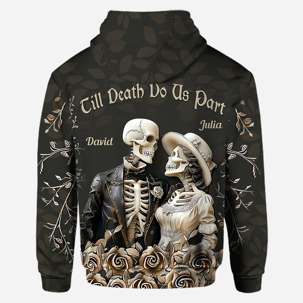 Jusqu'à ce que la mort nous sépare - T-shirt personnalisé pour couple