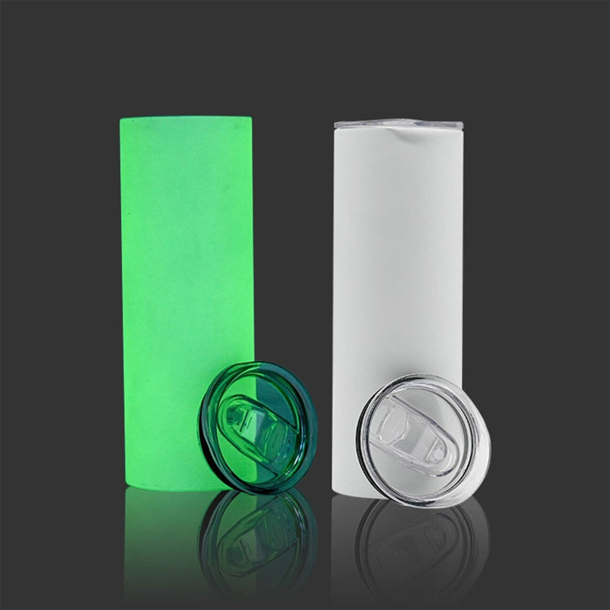 Crâne et Feu - Gobelet isotherme personnalisé à motif crâne lumineux