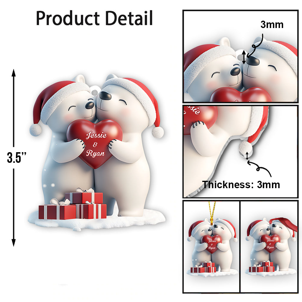 You & Me This Christmas - Personalized Couple Ornament