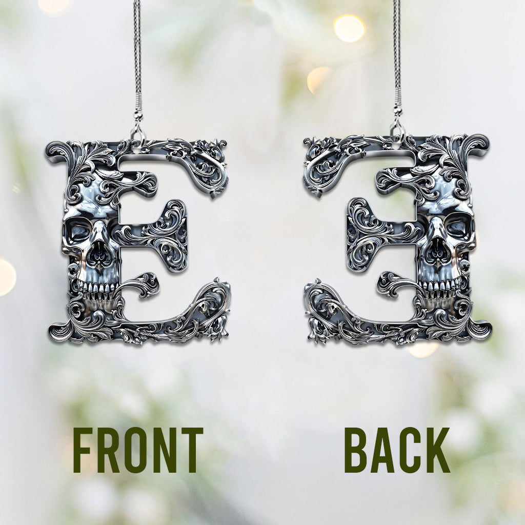 Skull Alphabet - Personalized Skull Car Ornament