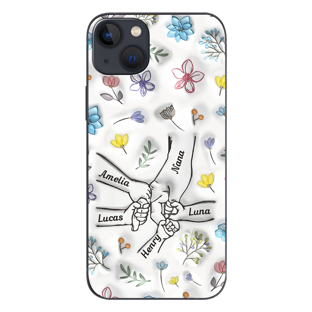 Mamie qui se tient la main - Coque de téléphone personnalisée pour grand-mère