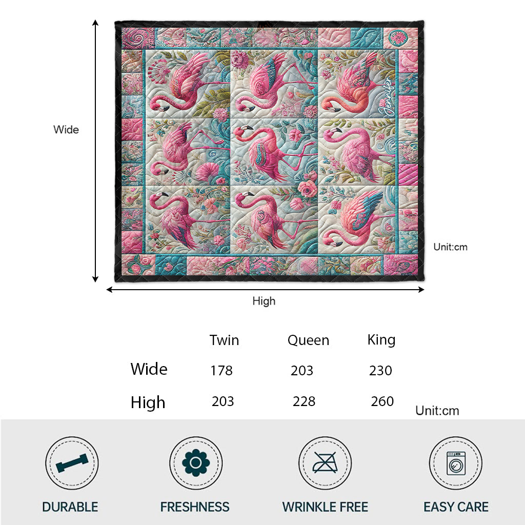 Magnifique flamant rose - Couverture personnalisée flamant rose