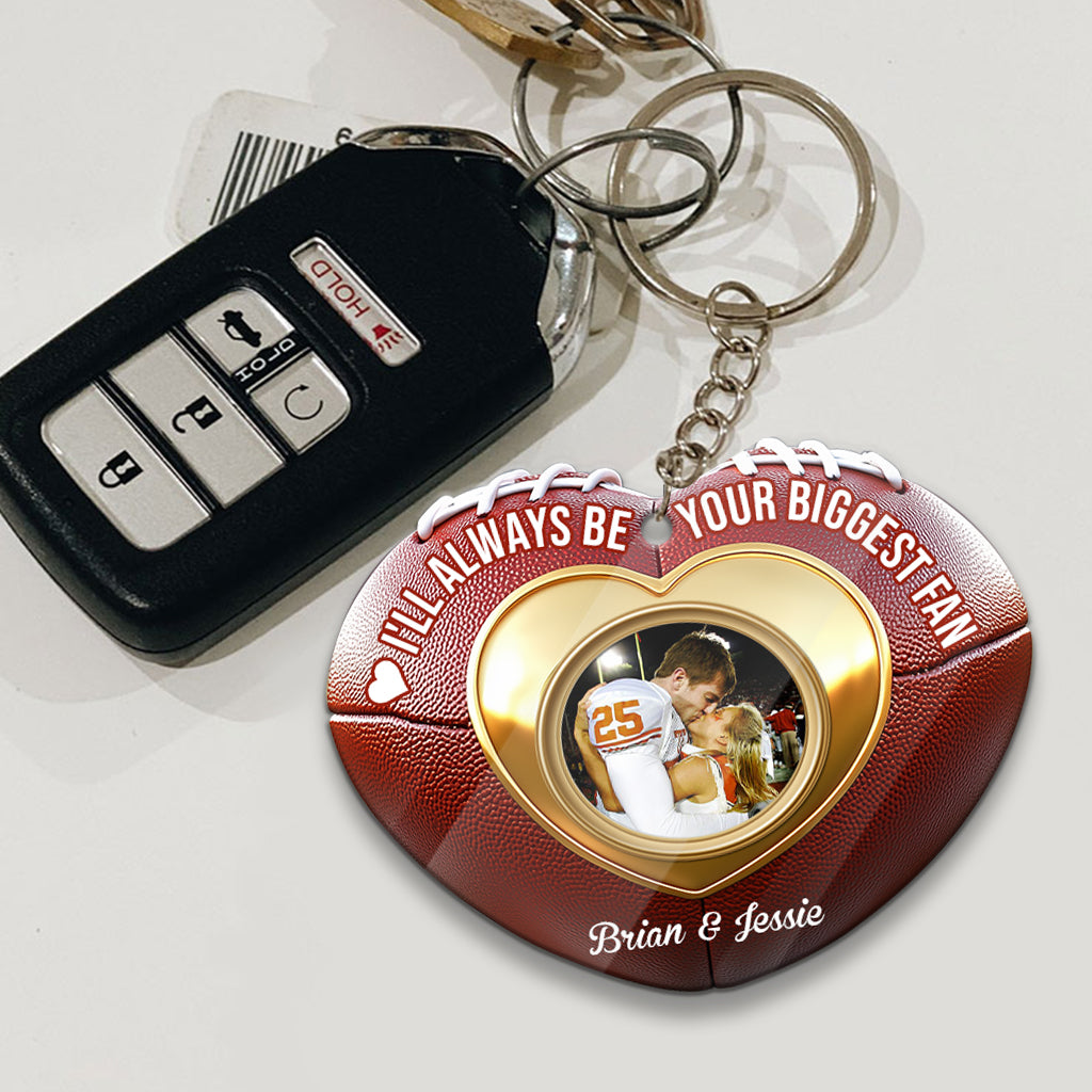 Your Biggest Fan - Personalized Football Keychain