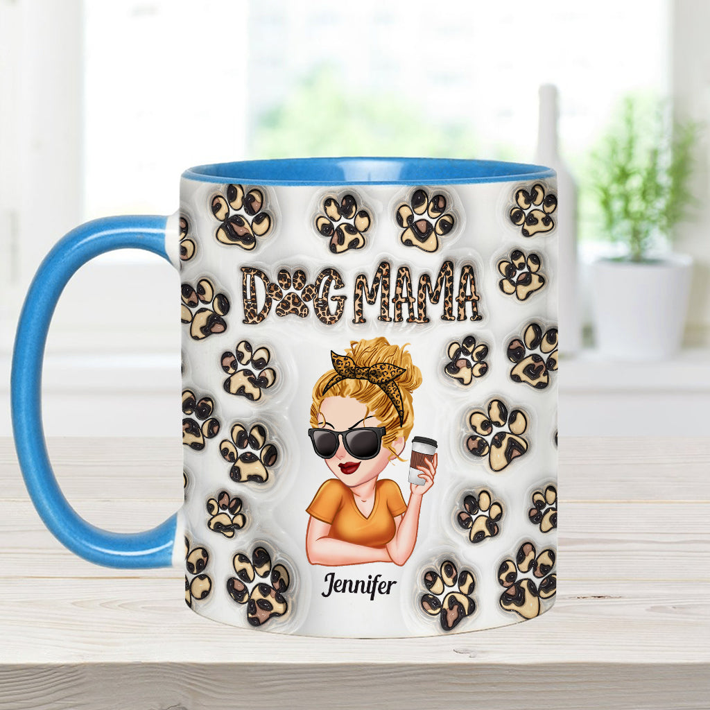 Mug personnalisé avec motif de bébé vache Highland style western et chien