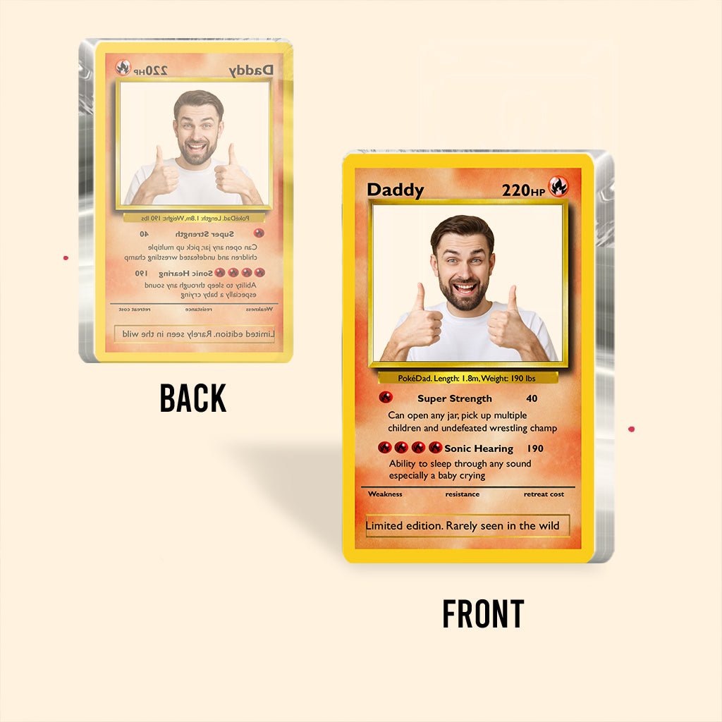 Papa Pokémon, le meilleur papa du monde - Plaque acrylique personnalisée Dresseur de Pokémons