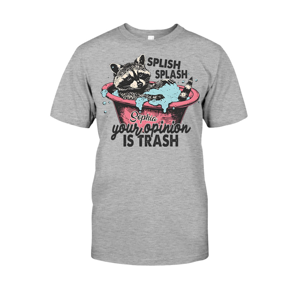 Splash Splash Ton opinion est nulle - T-shirt et sweat à capuche personnalisés avec un raton laveur