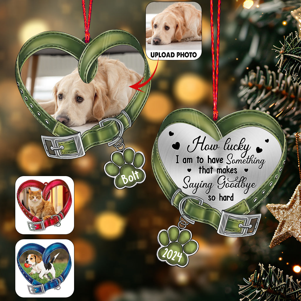 Saying Goodbye So Hard - Personalized Dog Ornament