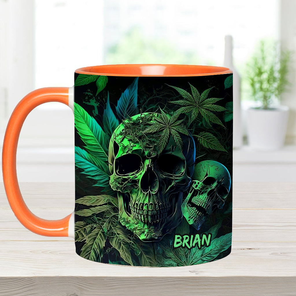 Mug personnalisé motif crâne de cannabis
