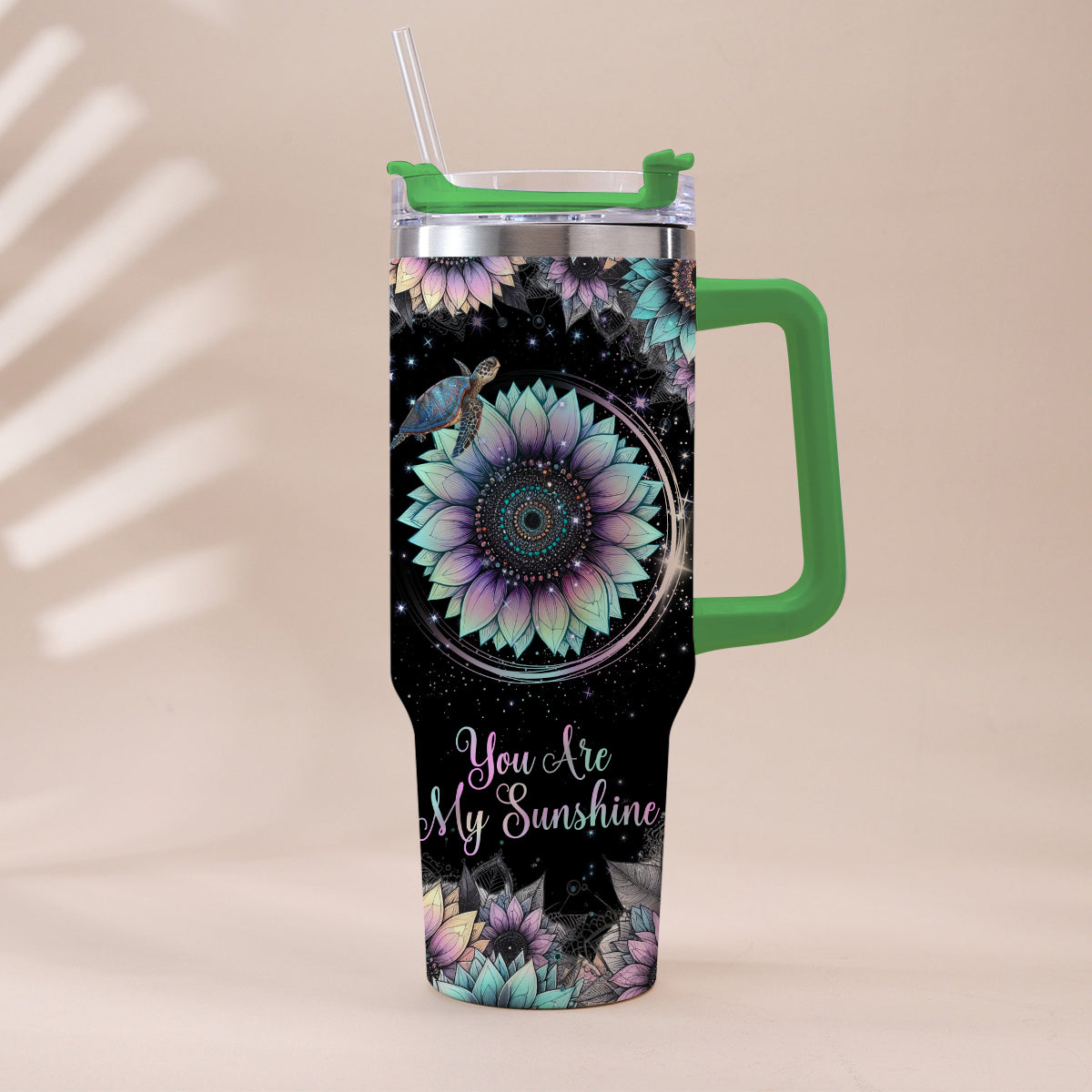 Tu es mon rayon de soleil - Gobelet personnalisé tortue avec anse