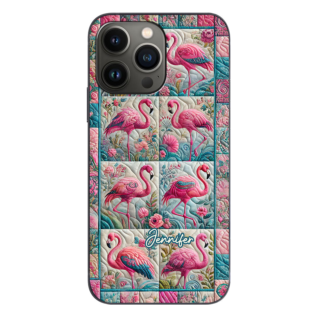 Coque de téléphone flamant rose vintage personnalisée