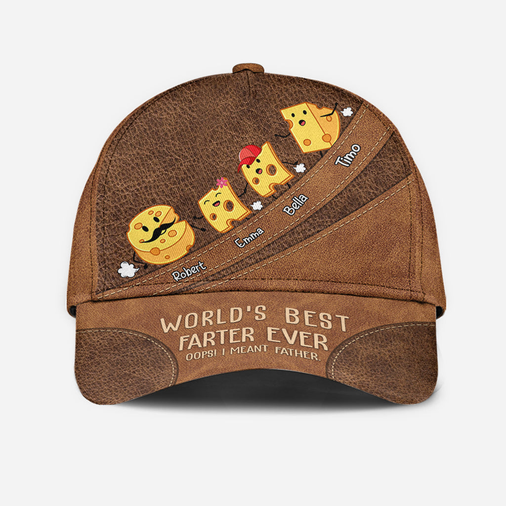 Casquette classique personnalisée « Meilleur péteur du monde » (avec fromage humoristique)