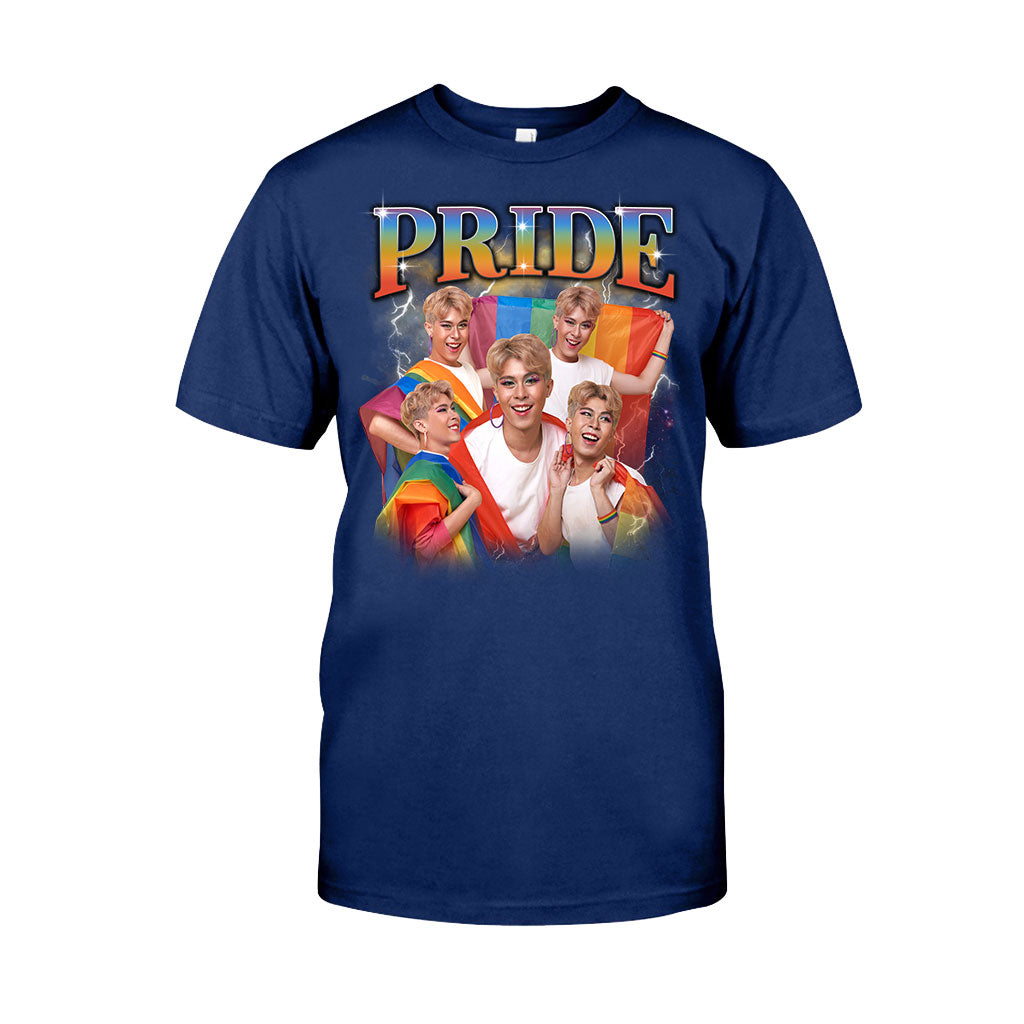 Photo personnalisée style rap bootleg Pride - T-shirt et sweat à capuche personnalisés pour soutenir la communauté LGBT